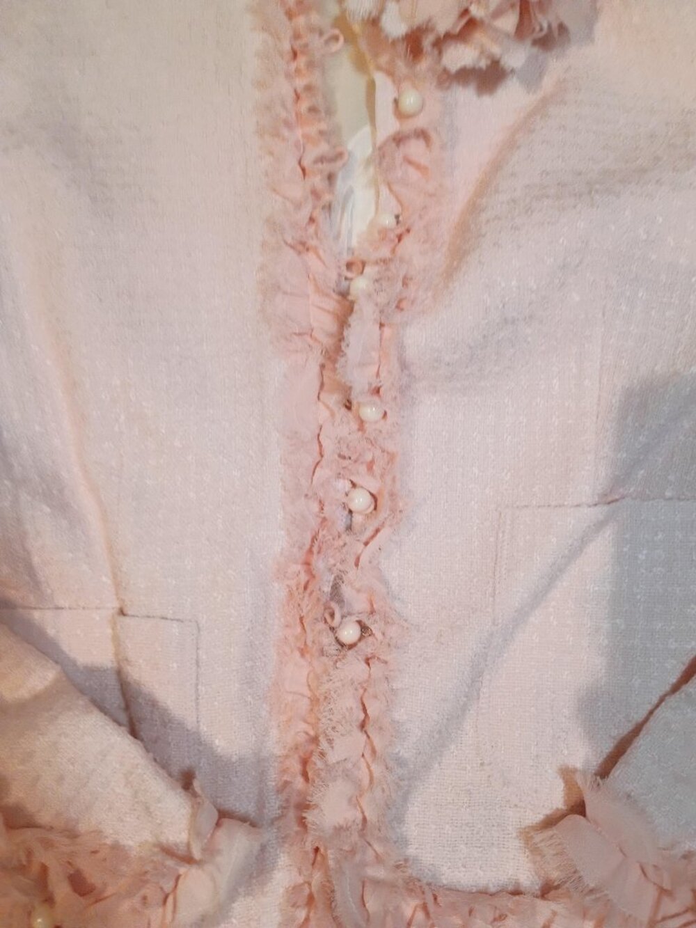 Bay Studio/Blazer/Womens 6/Pastel Pink/Tweed Cropped Career Office Preppy NWT Ch - Picture 4 of 7